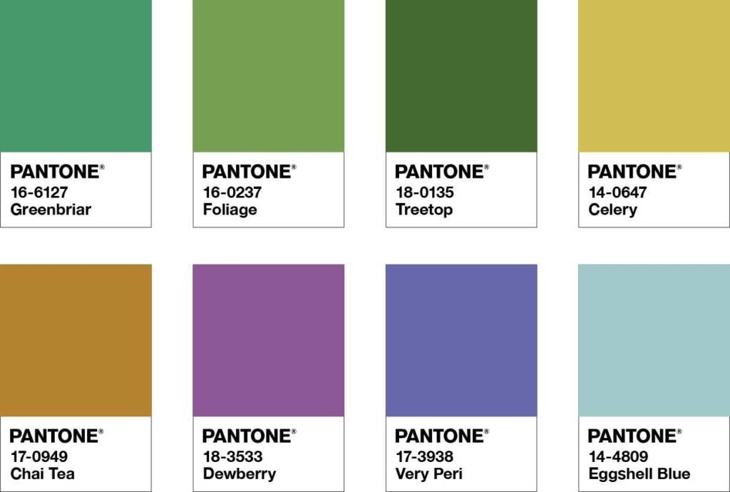 gama colores pantone 2022